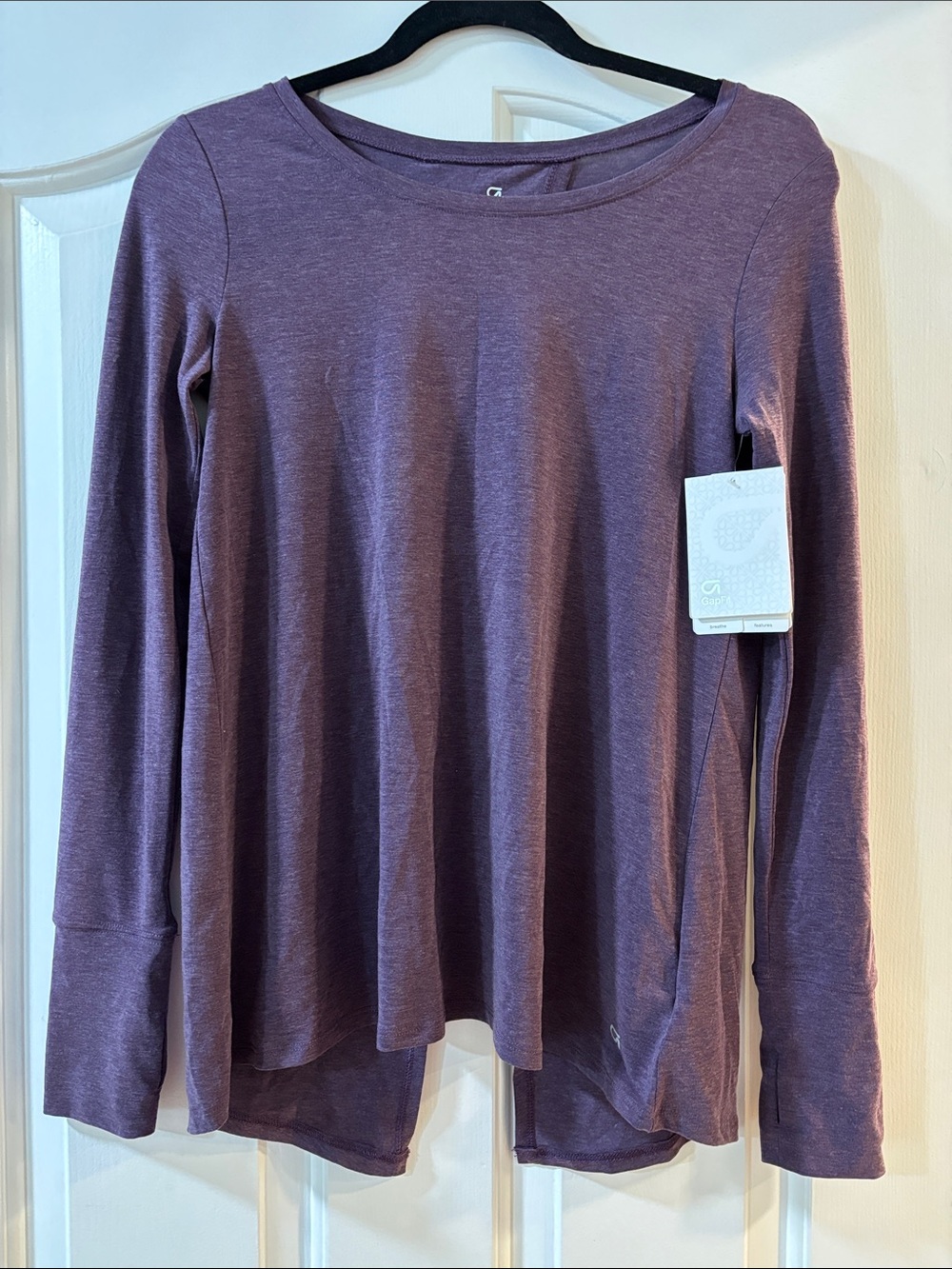GAP Long Sleeve Purple Swing Top